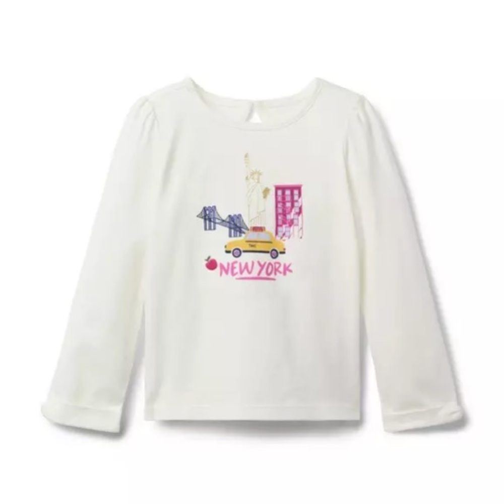 Janie and Jack girls New York long sleeve tee size 6 NEW